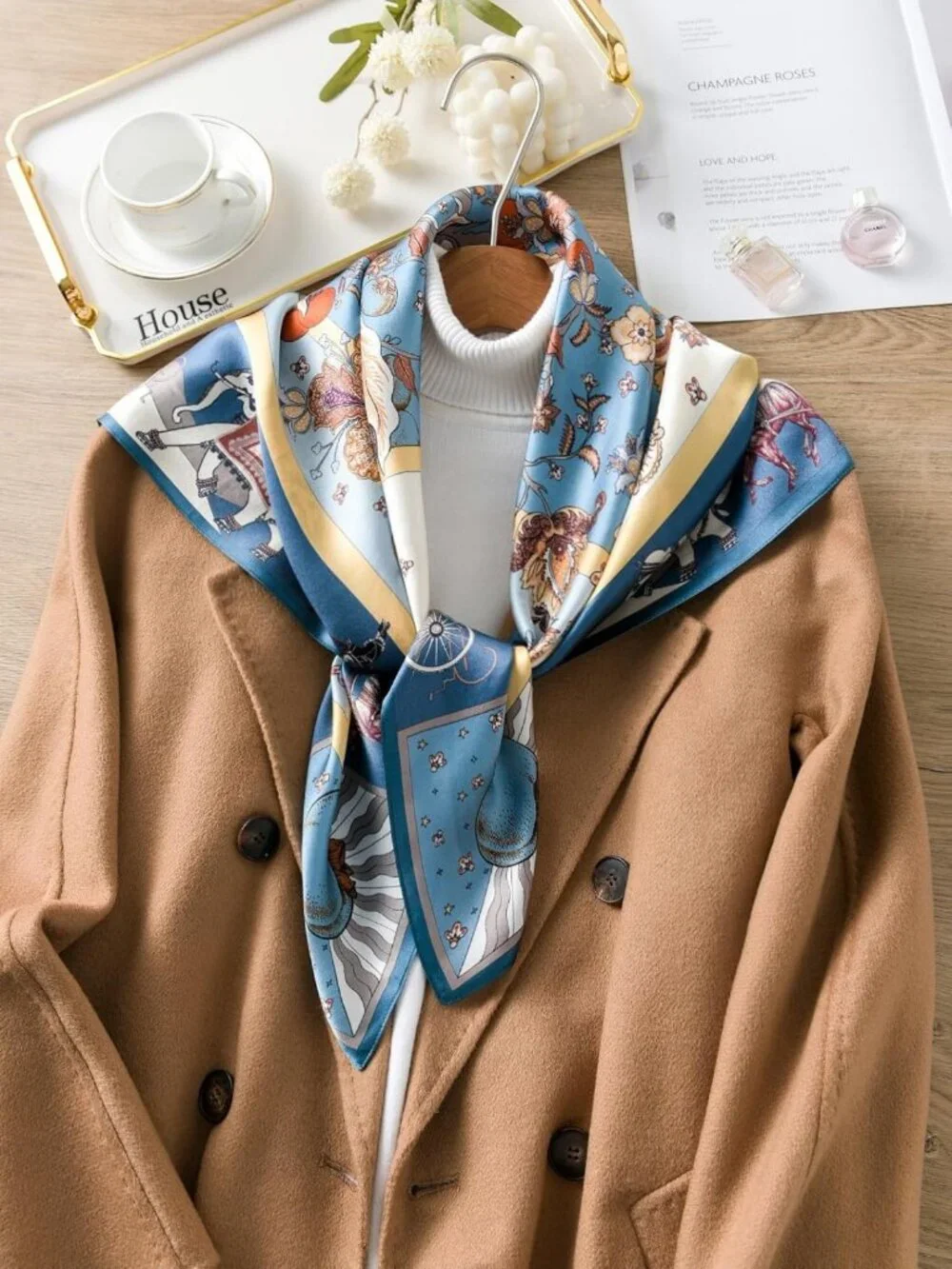 Luxurious 100% Mulberry Silk Scarf - 35